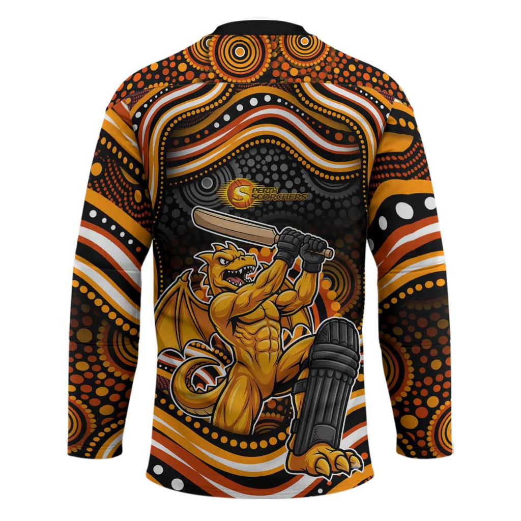 Perth Scorchers Cricket Hockey Jersey Australian Cricket Mascot - Modern Indigenous Style