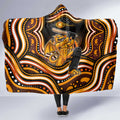 Perth Scorchers Cricket Hooded Blanket Australian Cricket Mascot - Modern Indigenous Style