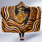 Perth Scorchers Cricket Hooded Blanket Australian Cricket Mascot - Modern Indigenous Style