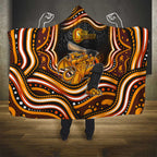 Perth Scorchers Cricket Hooded Blanket Australian Cricket Mascot - Modern Indigenous Style