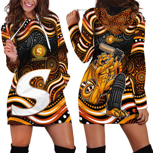 Perth Scorchers Cricket Hoodie Dress Australian Cricket Mascot - Modern Indigenous Style
