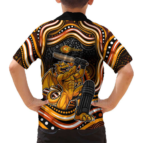 Perth Scorchers Cricket Kid Hawaiian Shirt Australian Cricket Mascot - Modern Indigenous Style