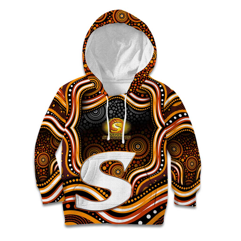 Perth Scorchers Cricket Kid Hoodie Australian Cricket Mascot - Modern Indigenous Style