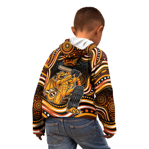 Perth Scorchers Cricket Kid Hoodie Australian Cricket Mascot - Modern Indigenous Style