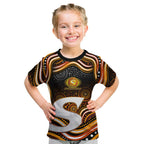 Perth Scorchers Cricket Kid T Shirt Australian Cricket Mascot - Modern Indigenous Style