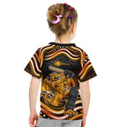 Perth Scorchers Cricket Kid T Shirt Australian Cricket Mascot - Modern Indigenous Style