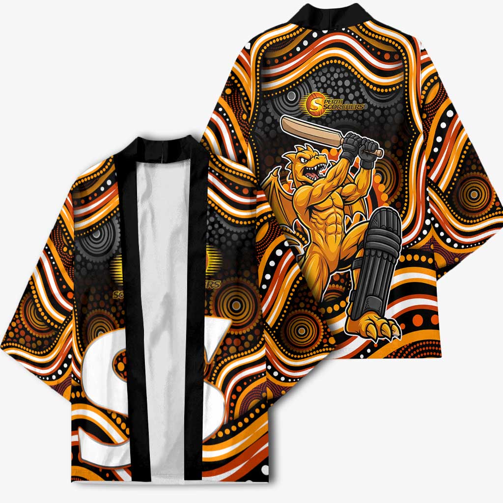 Perth Scorchers Cricket Kimono Australian Cricket Mascot - Modern Indigenous Style