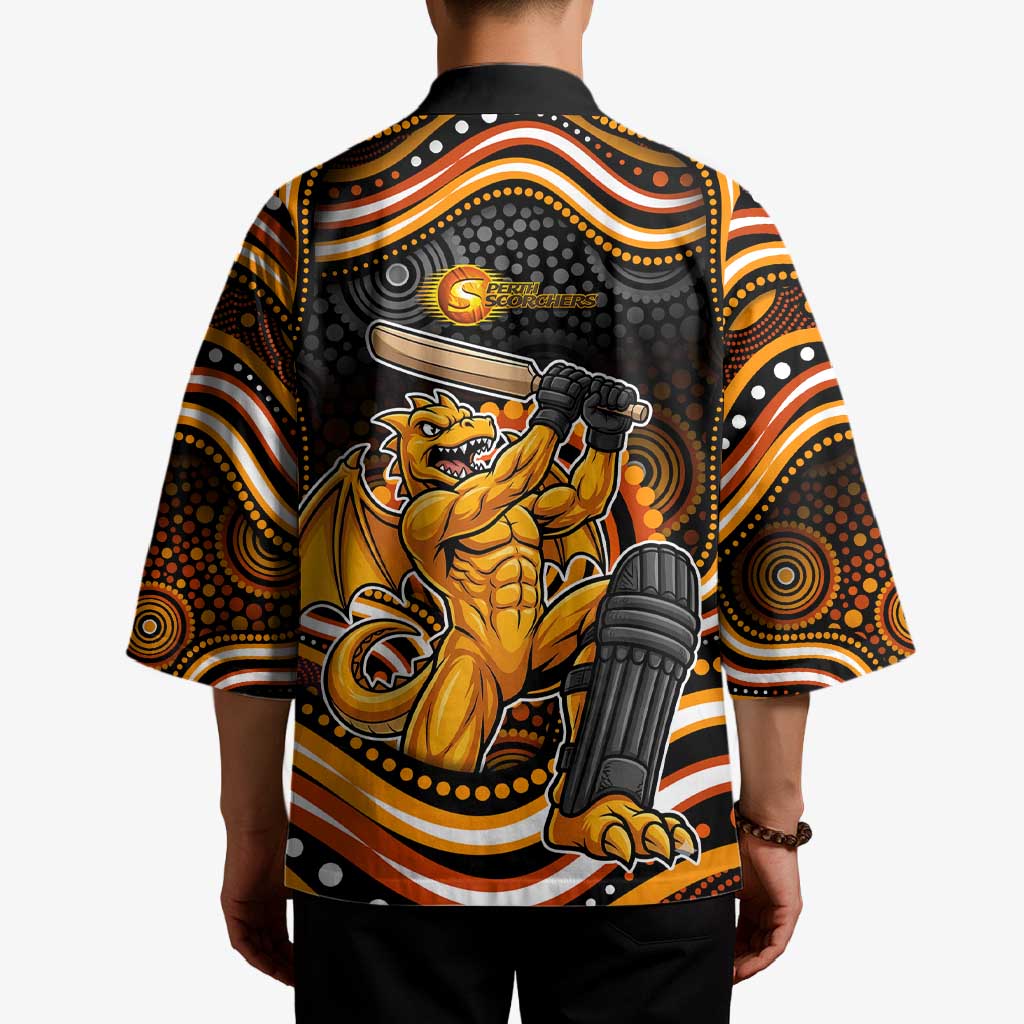 Perth Scorchers Cricket Kimono Australian Cricket Mascot - Modern Indigenous Style