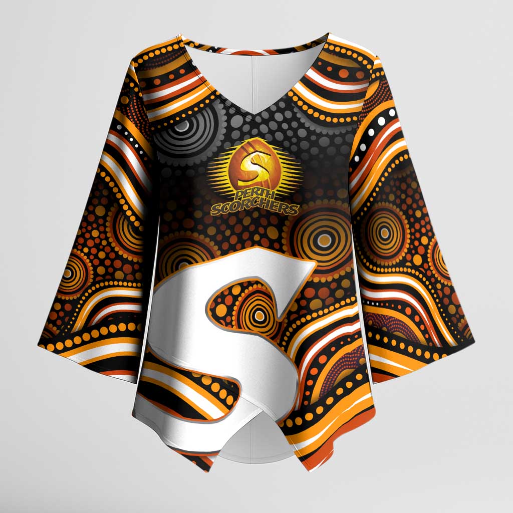 Perth Scorchers Cricket Kimono Sleeve Blouse Australian Cricket Mascot - Modern Indigenous Style