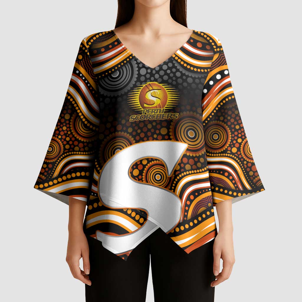 Perth Scorchers Cricket Kimono Sleeve Blouse Australian Cricket Mascot - Modern Indigenous Style