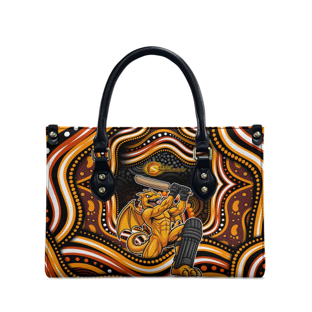 Perth Scorchers Cricket Leather Bag Australian Cricket Mascot - Modern Indigenous Style