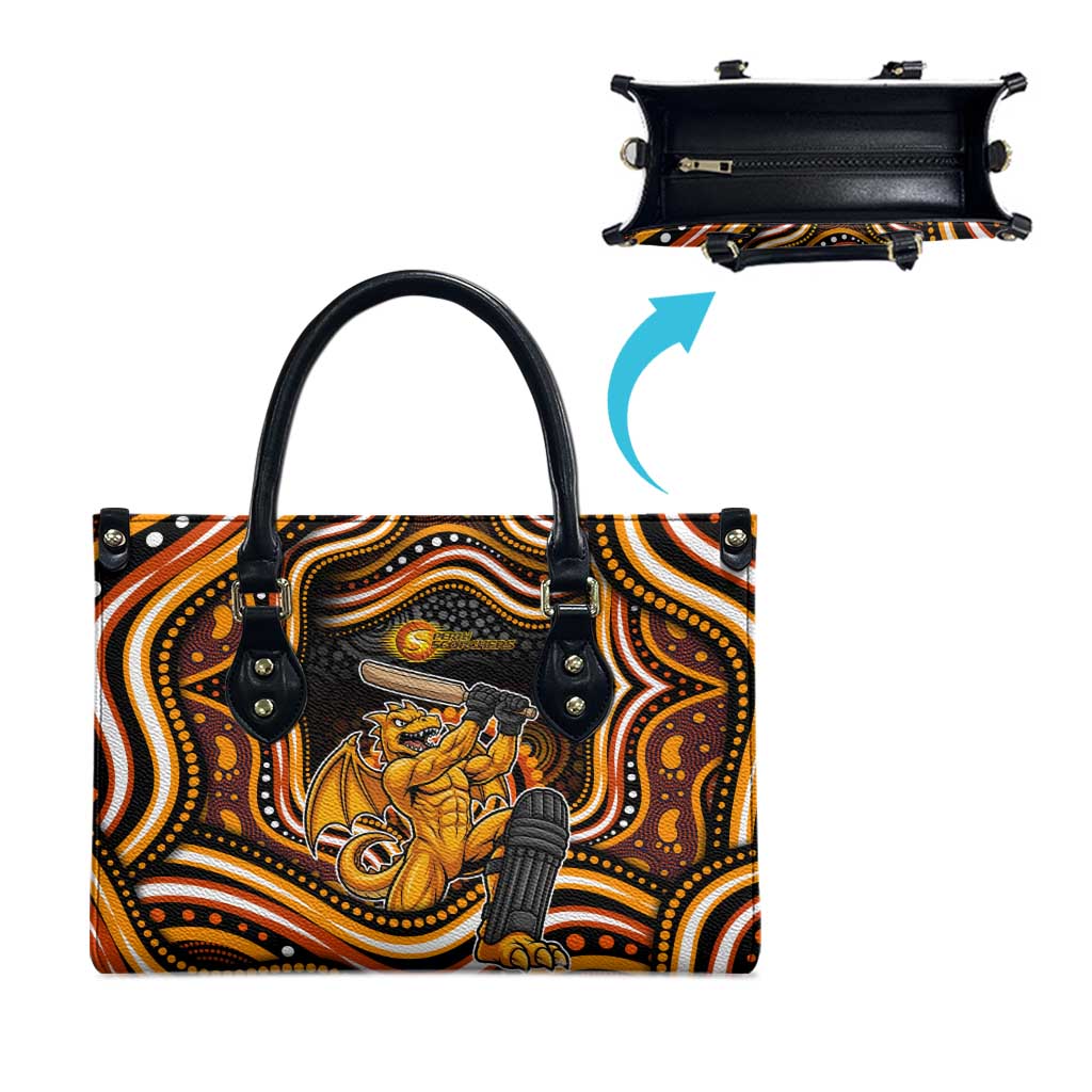 Perth Scorchers Cricket Leather Bag Australian Cricket Mascot - Modern Indigenous Style