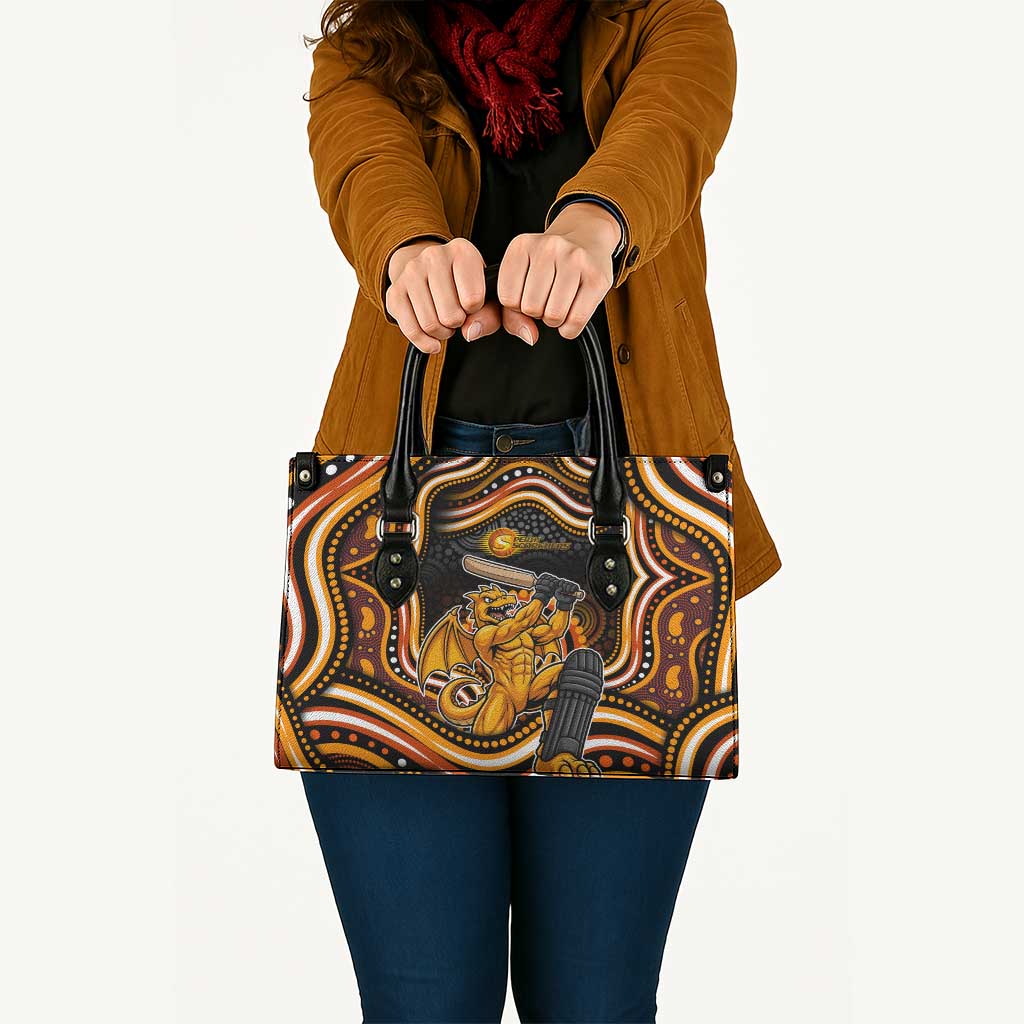 Perth Scorchers Cricket Leather Bag Australian Cricket Mascot - Modern Indigenous Style