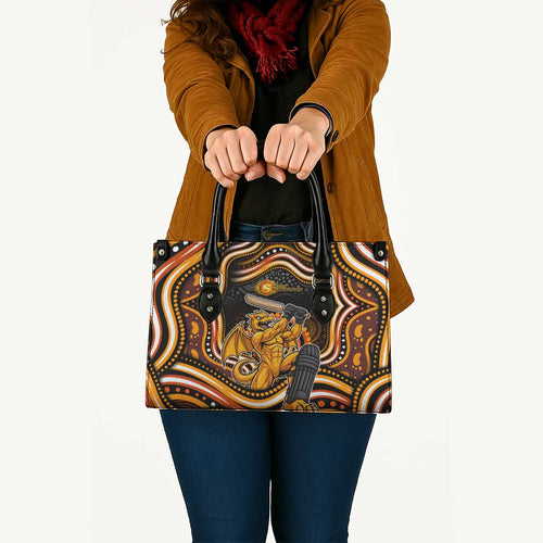 Perth Scorchers Cricket Leather Bag Australian Cricket Mascot - Modern Indigenous Style