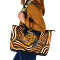 Perth Scorchers Cricket Leather Tote Bag Australian Cricket Mascot - Modern Indigenous Style