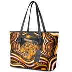 Perth Scorchers Cricket Leather Tote Bag Australian Cricket Mascot - Modern Indigenous Style