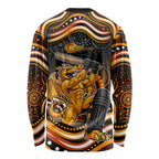 Perth Scorchers Cricket Long Sleeve Shirt Australian Cricket Mascot - Modern Indigenous Style