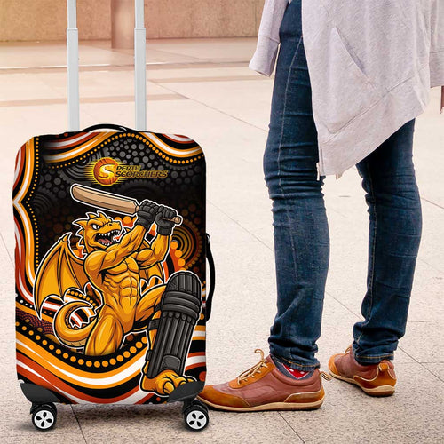 Perth Scorchers Cricket Luggage Cover Australian Cricket Mascot - Modern Indigenous Style
