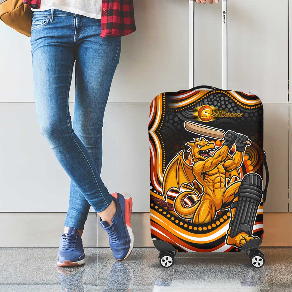 Perth Scorchers Cricket Luggage Cover Australian Cricket Mascot - Modern Indigenous Style