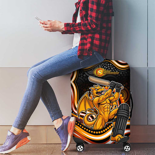 Perth Scorchers Cricket Luggage Cover Australian Cricket Mascot - Modern Indigenous Style