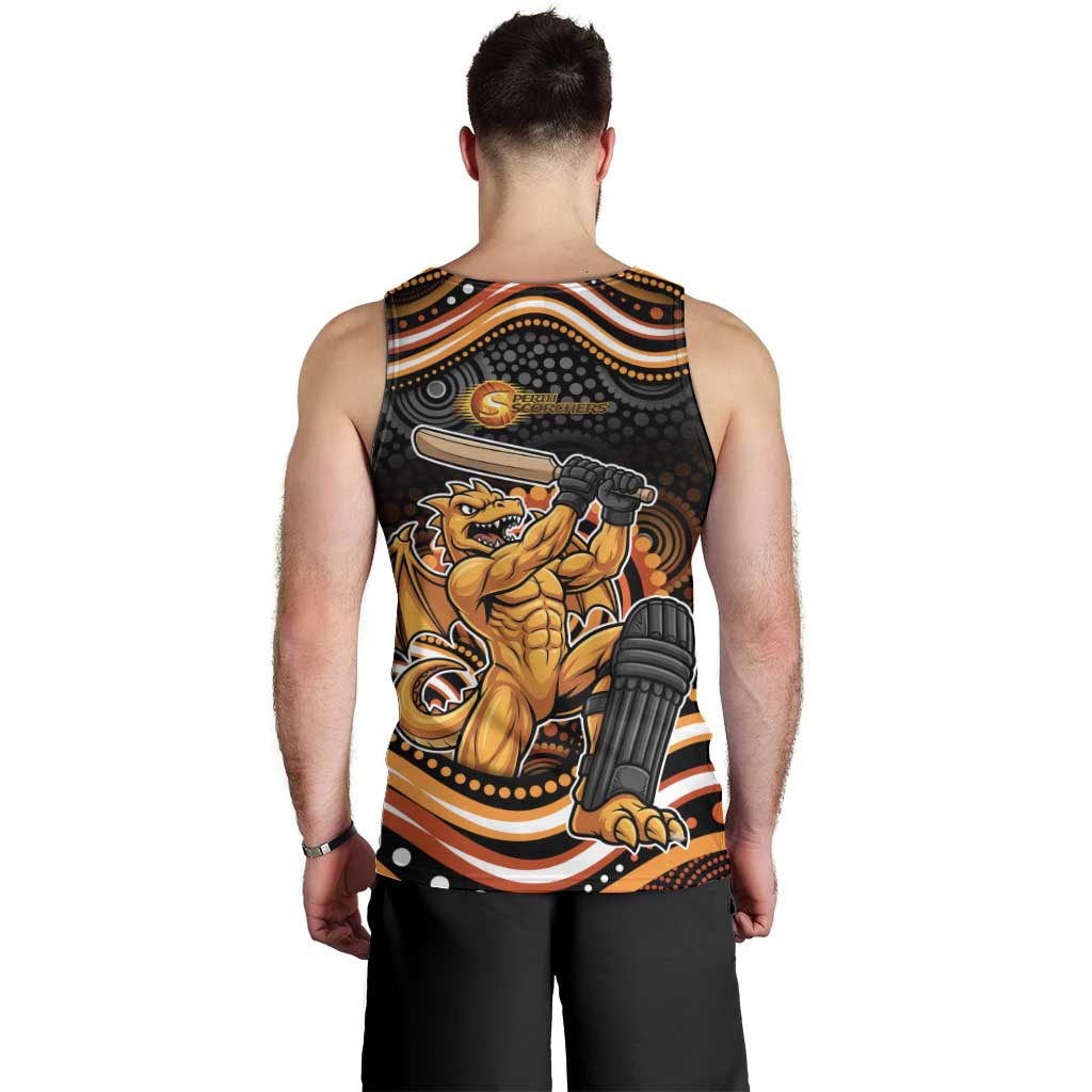 Perth Scorchers Cricket Men Tank Top Australian Cricket Mascot - Modern Indigenous Style