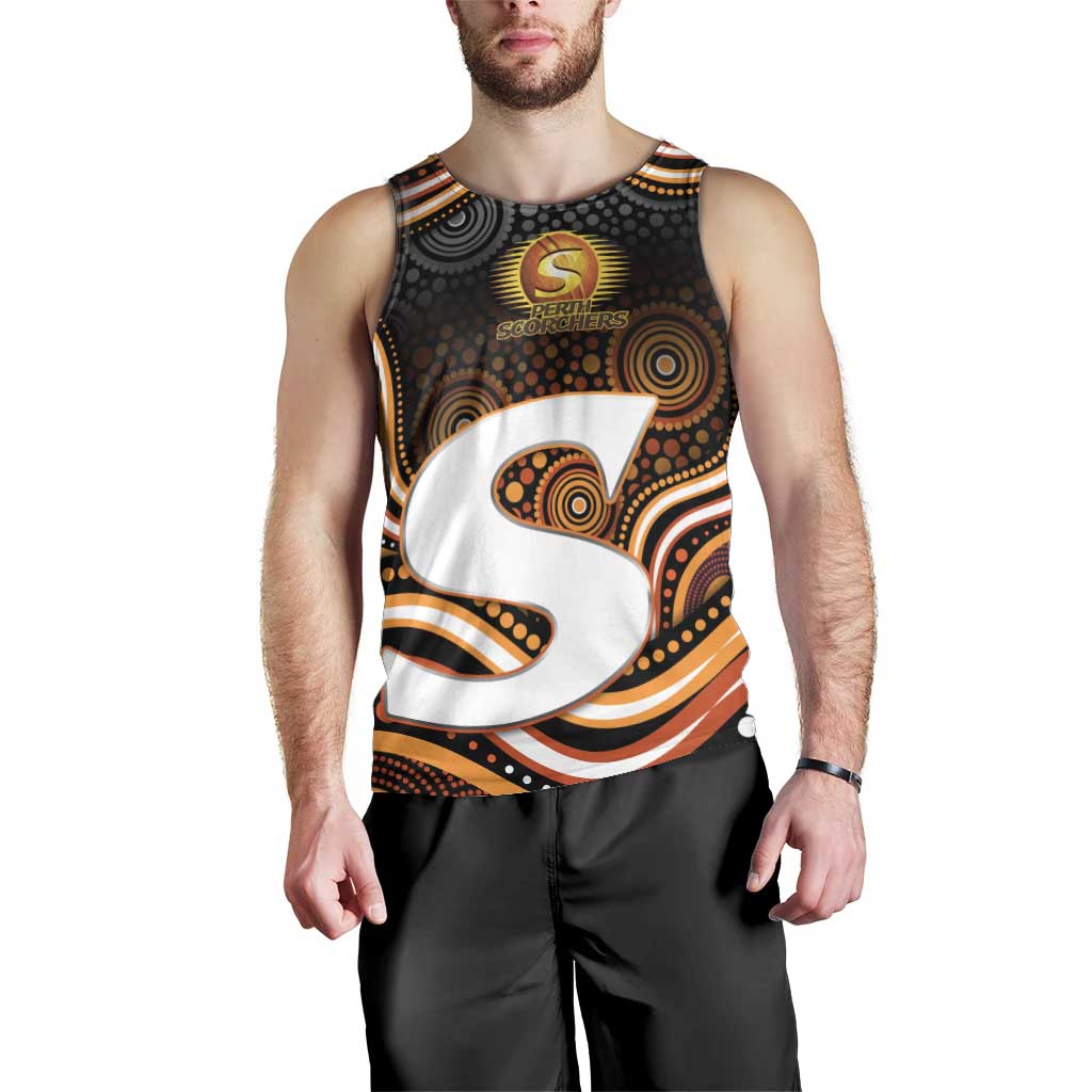 Perth Scorchers Cricket Men Tank Top Australian Cricket Mascot - Modern Indigenous Style