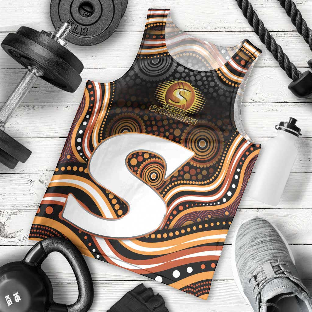 Perth Scorchers Cricket Men Tank Top Australian Cricket Mascot - Modern Indigenous Style