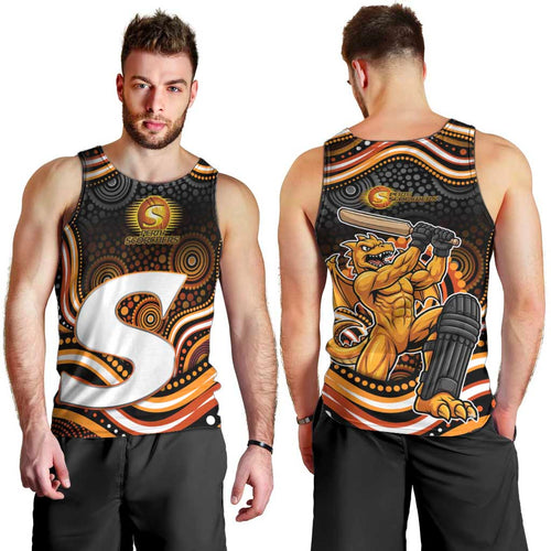 Perth Scorchers Cricket Men Tank Top Australian Cricket Mascot - Modern Indigenous Style