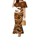 Perth Scorchers Cricket Mermaid Dress Australian Cricket Mascot - Modern Indigenous Style