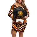Perth Scorchers Cricket Off Shoulder Short Dress Australian Cricket Mascot - Modern Indigenous Style