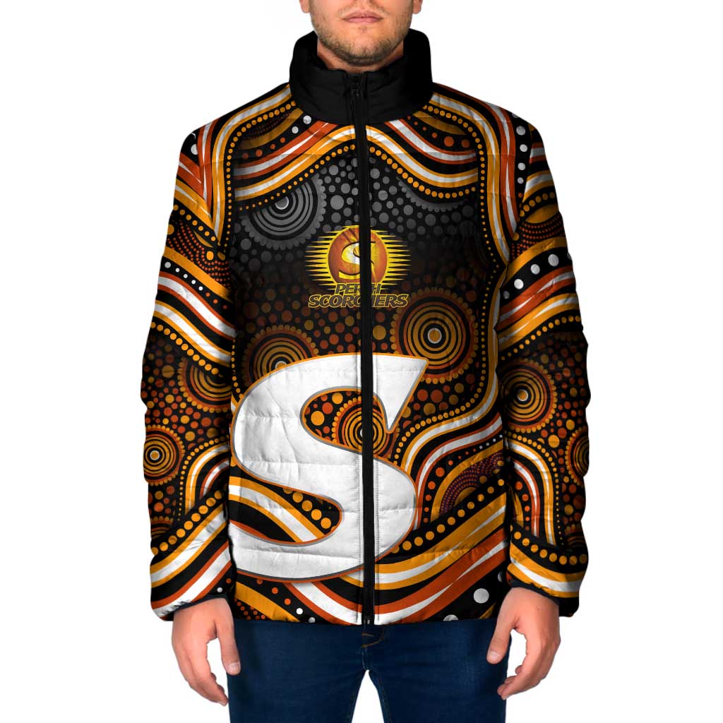 Perth Scorchers Cricket Padded Jacket Australian Cricket Mascot - Modern Indigenous Style