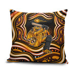 Perth Scorchers Cricket Pillow Cover Australian Cricket Mascot - Modern Indigenous Style