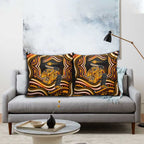 Perth Scorchers Cricket Pillow Cover Australian Cricket Mascot - Modern Indigenous Style