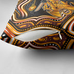 Perth Scorchers Cricket Pillow Cover Australian Cricket Mascot - Modern Indigenous Style