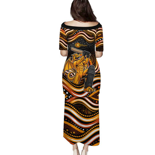 Perth Scorchers Cricket Puletasi Australian Cricket Mascot - Modern Indigenous Style