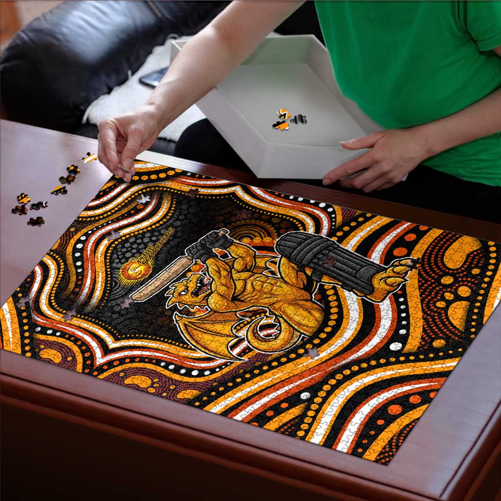 Perth Scorchers Cricket Puzzle Australian Cricket Mascot - Modern Indigenous Style