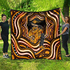 Perth Scorchers Cricket Quilt Australian Cricket Mascot - Modern Indigenous Style