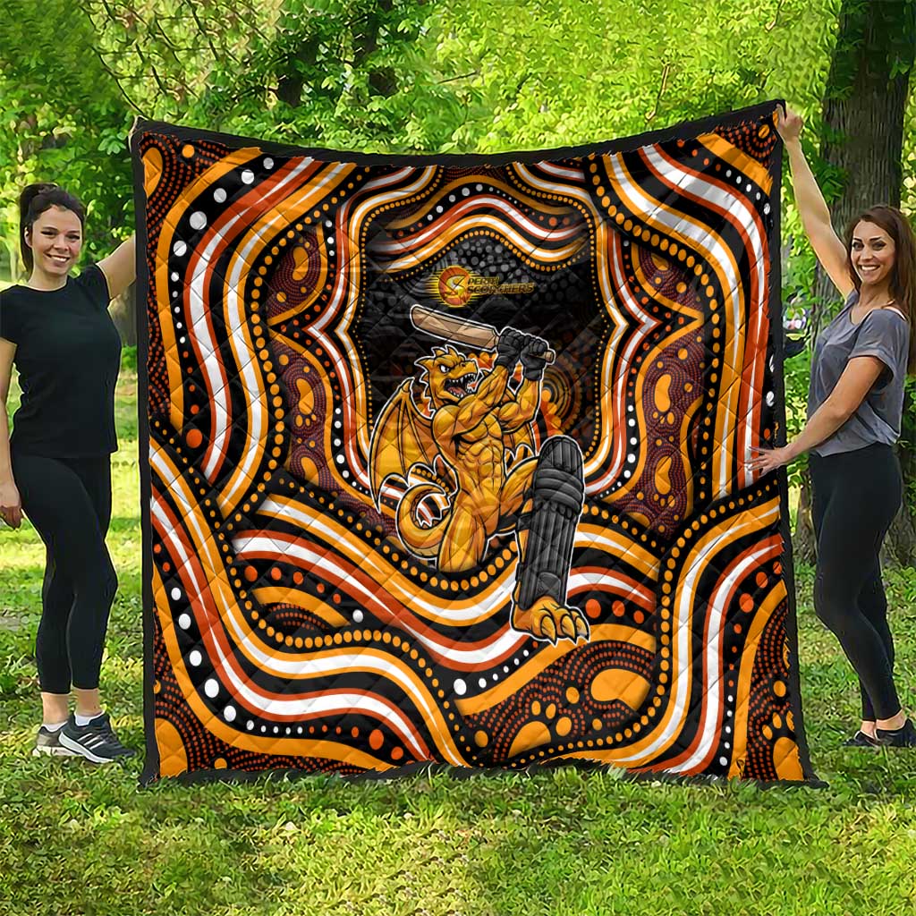 Perth Scorchers Cricket Quilt Australian Cricket Mascot - Modern Indigenous Style