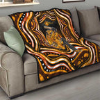 Perth Scorchers Cricket Quilt Australian Cricket Mascot - Modern Indigenous Style