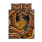 Perth Scorchers Cricket Quilt Bed Set Australian Cricket Mascot - Modern Indigenous Style