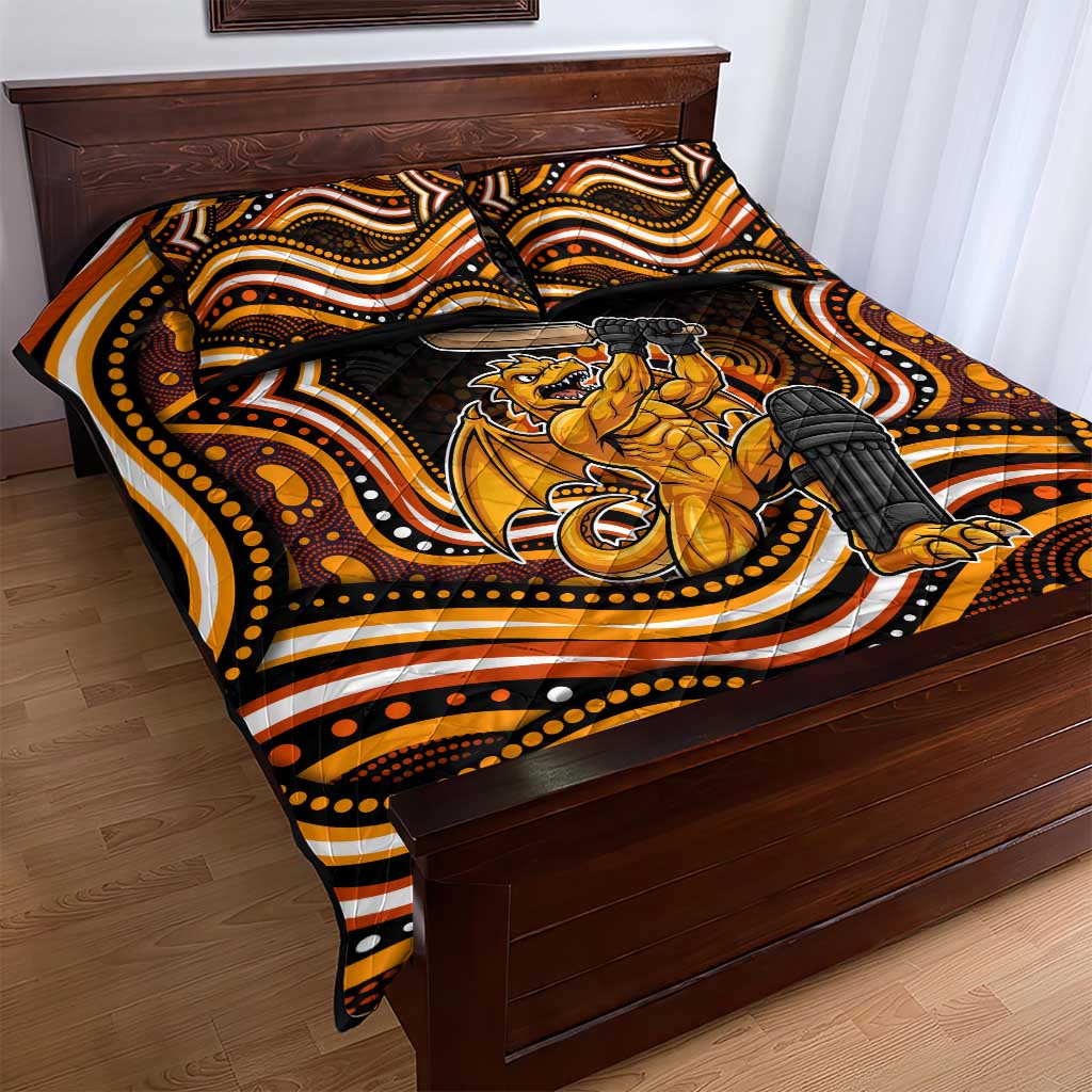 Perth Scorchers Cricket Quilt Bed Set Australian Cricket Mascot - Modern Indigenous Style