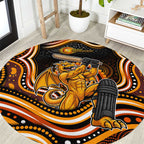 Perth Scorchers Cricket Round Carpet Australian Cricket Mascot - Modern Indigenous Style