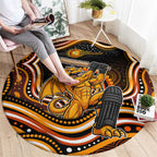 Perth Scorchers Cricket Round Carpet Australian Cricket Mascot - Modern Indigenous Style