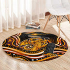 Perth Scorchers Cricket Round Carpet Australian Cricket Mascot - Modern Indigenous Style