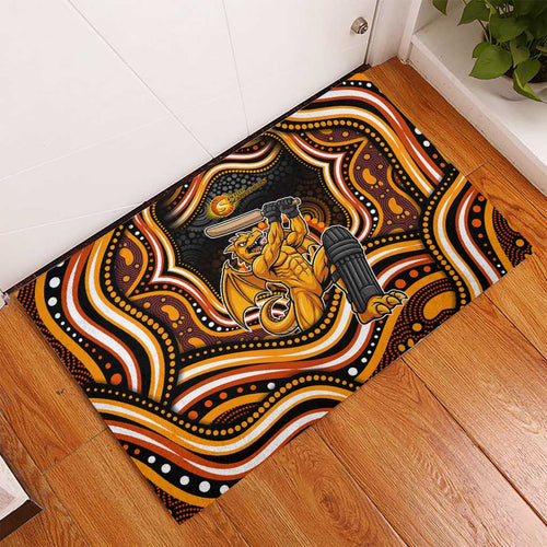 Perth Scorchers Cricket Rubber Doormat Australian Cricket Mascot - Modern Indigenous Style