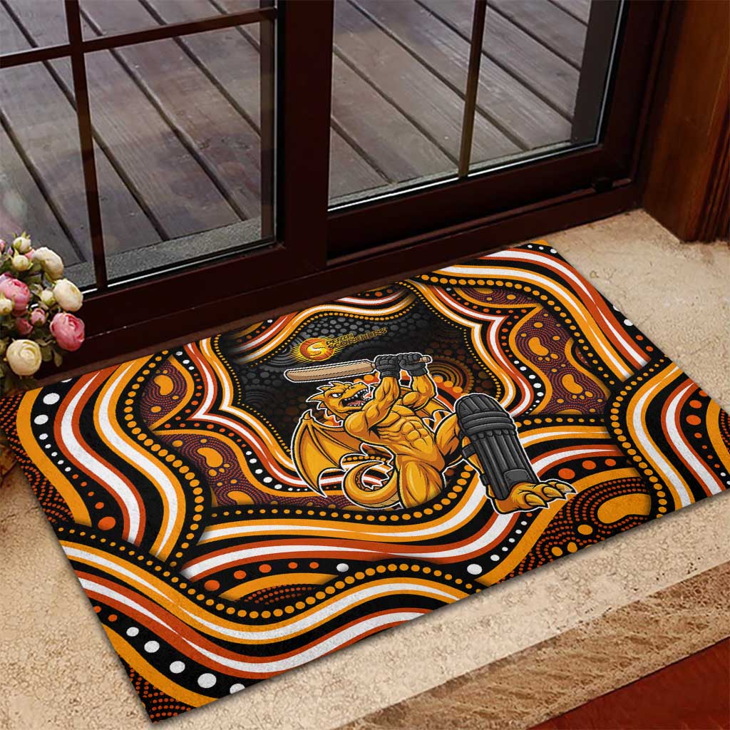 Perth Scorchers Cricket Rubber Doormat Australian Cricket Mascot - Modern Indigenous Style
