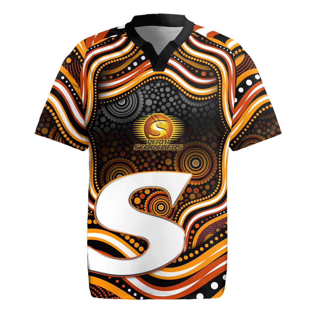 Perth Scorchers Cricket Rugby Jersey Australian Cricket Mascot - Modern Indigenous Style