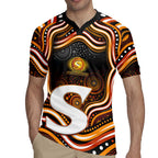 Perth Scorchers Cricket Rugby Jersey Australian Cricket Mascot - Modern Indigenous Style