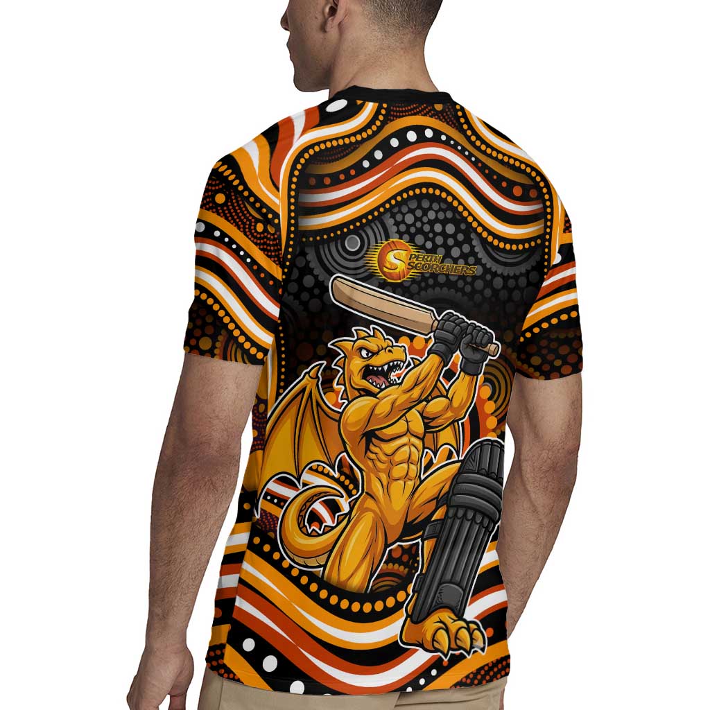 Perth Scorchers Cricket Rugby Jersey Australian Cricket Mascot - Modern Indigenous Style