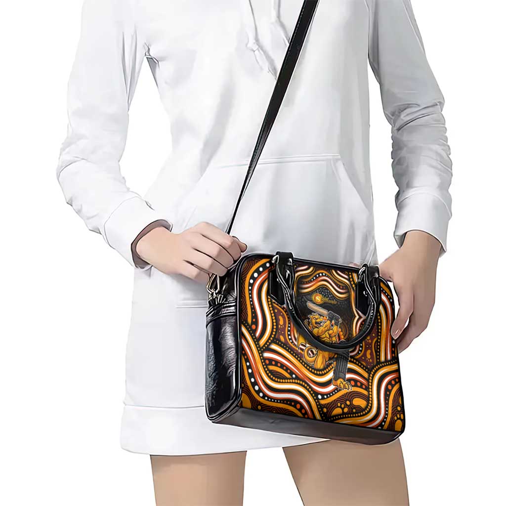 Perth Scorchers Cricket Shoulder Handbag Australian Cricket Mascot - Modern Indigenous Style